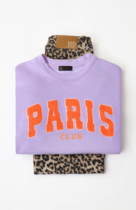 Oversized Paris Club Trui Lila