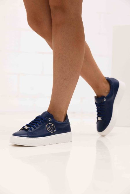 Philipp Plein Sneakers 79024 Dames/Kids Donkerblauw - Maat 40 - Kleur: Donkerblauw | Soccerfanshop