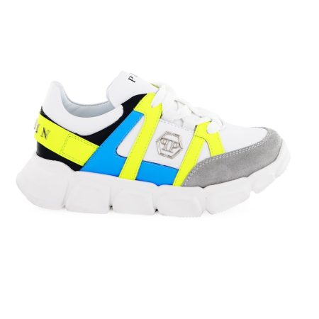 Philipp Plein Sneakers 7100102 Dames/Kids Wit/Zwart/Groen - Maat 37 - Kleur: WitZwartGroen | Soccerfanshop