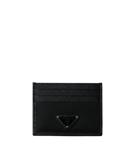 Saffiano Leather Card Holder Black - O/S