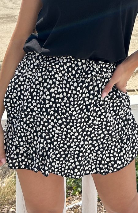 Print Skort Lovely Zwart