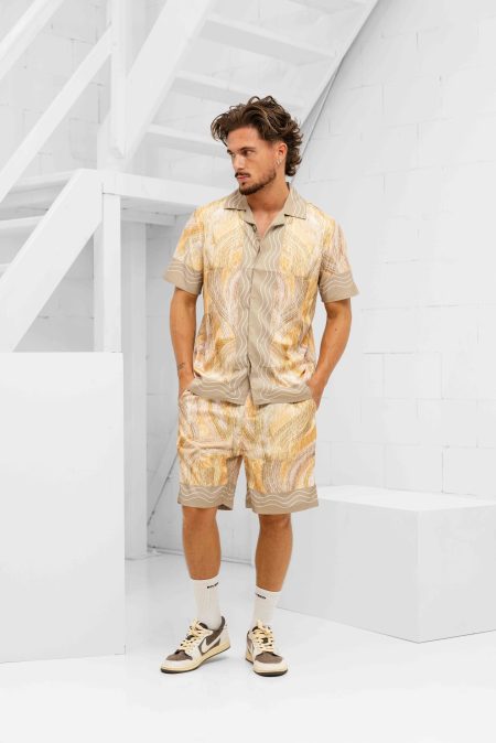 Project X Paris Chemise Fluide Zomerset Heren Beige - Maat XXL - Kleur: Beige | Soccerfanshop