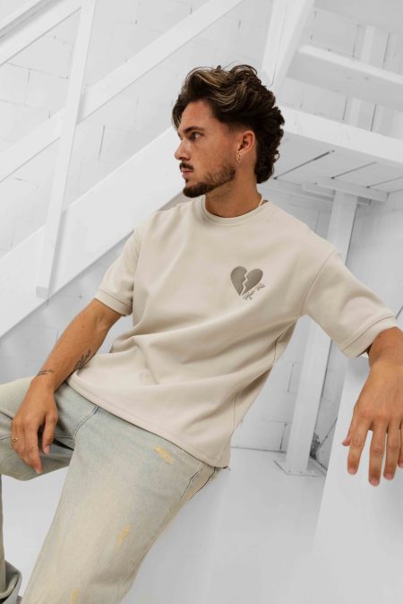 Project X Paris Cœur Brisé T-Shirt Heren Beige - Maat L - Kleur: Beige | Soccerfanshop