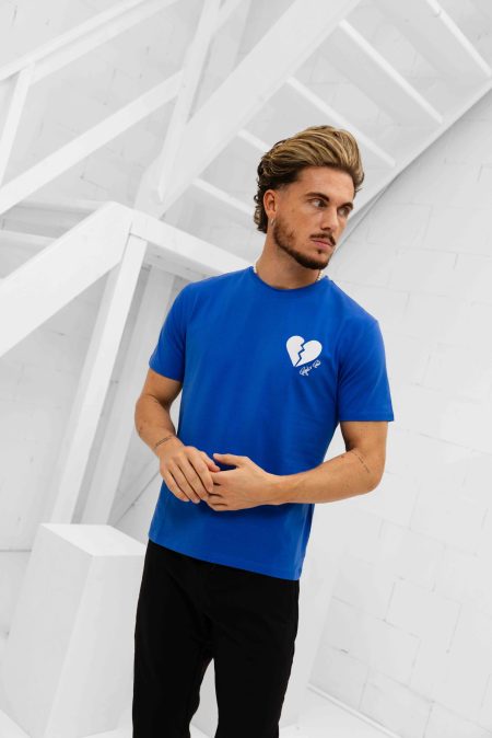 Project X Paris Gebroken Hart T-Shirt Heren Blauw - Maat L - Kleur: Blauw | Soccerfanshop