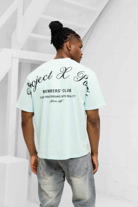 Project X Paris Members Club T-Shirt Heren Lichtblauw - Maat L - Kleur: Lichtblauw | Soccerfanshop