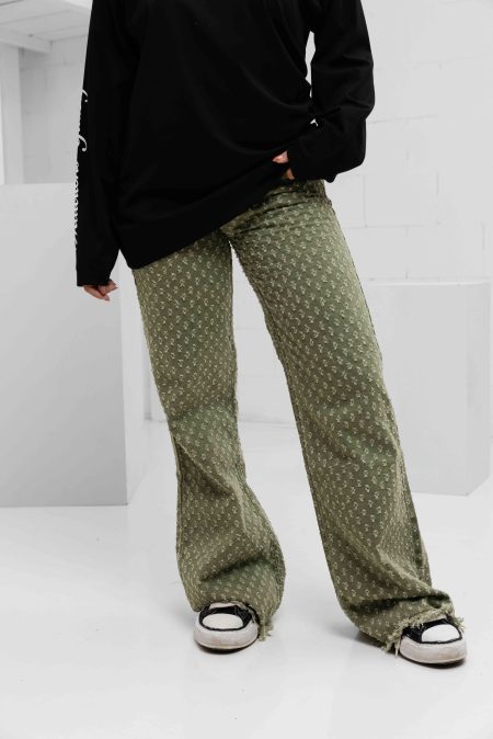 Project x Paris Gritty Jeans Dames Groen - Maat XS - Kleur: Groen | Soccerfanshop