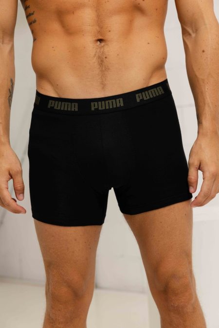 Puma Everyday Basic Boxershort Heren 3-Pack Groen/Zwart - Maat XL - Kleur: DonkergroenZwart | Soccerfanshop