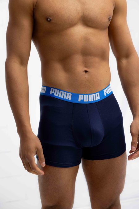 Puma Everyday Basic Boxershort Heren 6-Pack Blauw/Donkerblauw - Maat XXL - Kleur: Blauw | Soccerfanshop