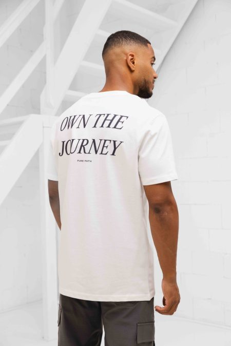 Pure Path Own The Journey T-Shirt Heren Gebroken Wit - Maat L - Kleur: Wit | Soccerfanshop