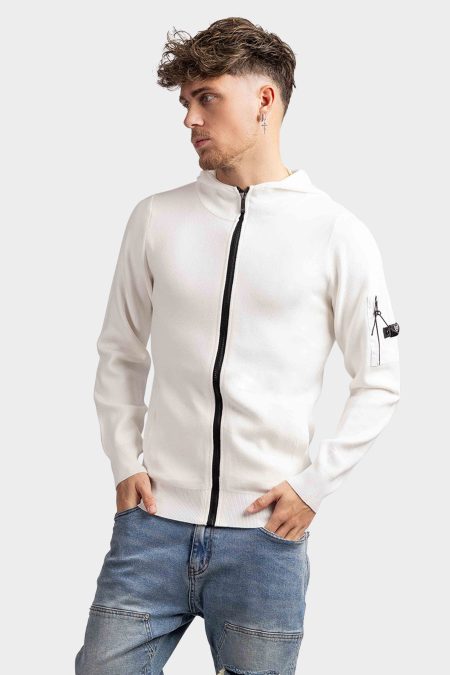 Quotrell Couture Bilbao Knitted Hoodie Heren Wit - Maat XS - Kleur: Wit | Soccerfanshop