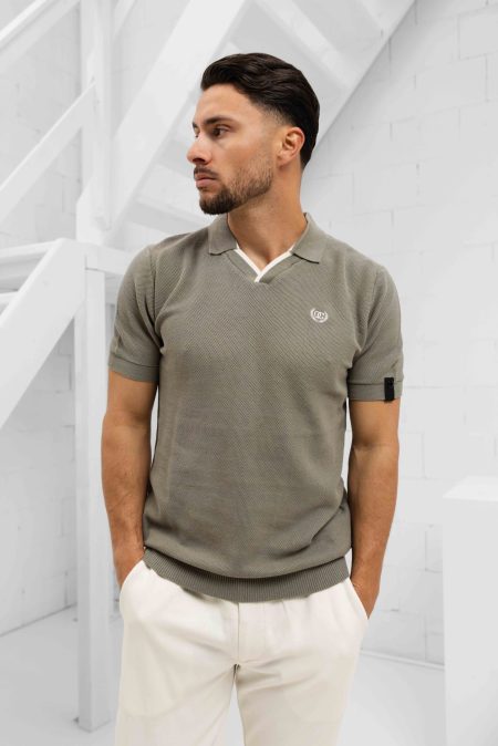 Quotrell Couture Elijah Polo Heren Lichtgroen/Wit - Maat XL - Kleur: Lichtgroen | Soccerfanshop