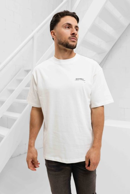 Quotrell Elevate T-Shirt Heren Wit/Zwart - Maat M - Kleur: Wit | Soccerfanshop