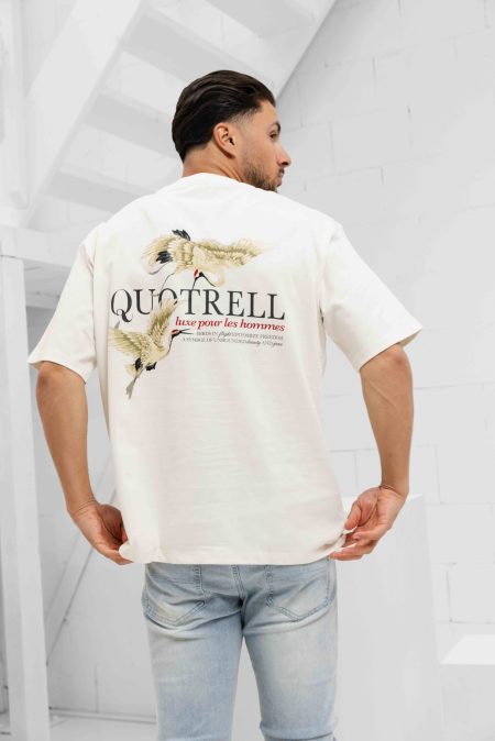 Quotrell Heron T-Shirt Heren Wit/Rood - Maat XXL - Kleur: Wit | Soccerfanshop