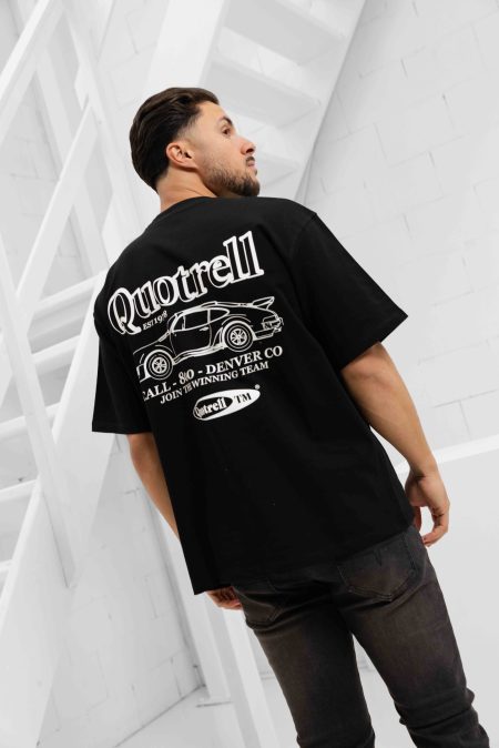 Quotrell Roadster T-Shirt Heren Zwart/Wit - Maat XL - Kleur: WitZwart | Soccerfanshop