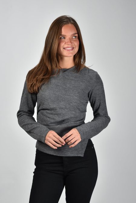 RÓHE top 417-20-190 dark grey melange