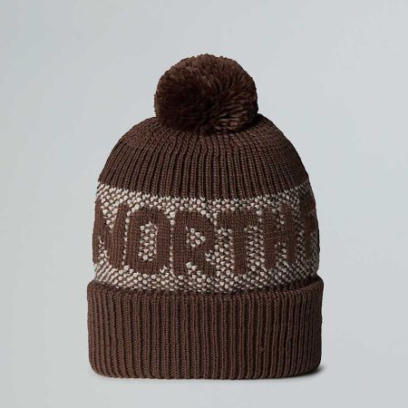 The North Face Retro Cabin-beanie Smokey Brown-white Dune male