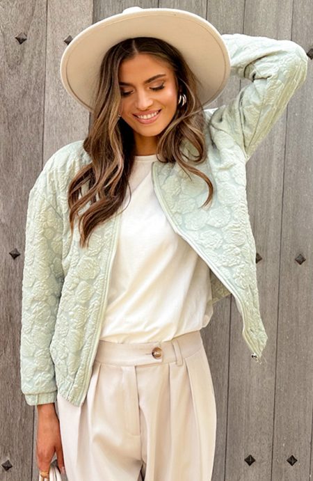 Roses Bomber Jacket Mint