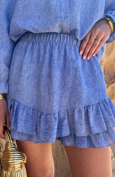 Ruffle Skort Blauw