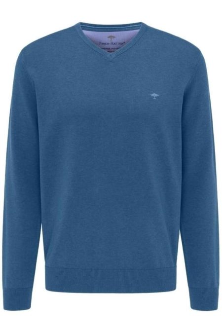 Fynch-Hatton Trui V-halsblauw