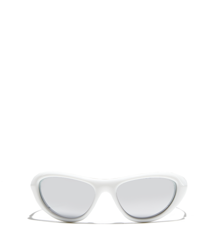 Curve Sporty Cat Eye Sunglasses White - O/S