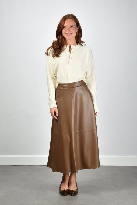 S Max Mara rok Ninfa 003 tobacco