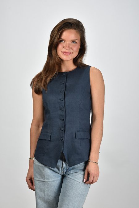 Sage & Ivy gilet Violet navy