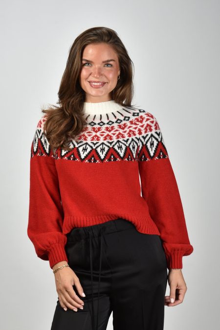 Sage & Ivy trui Paulina Long red