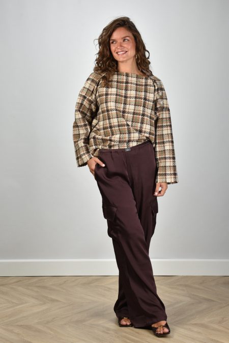 Sea Me Happy broek Gisèle Satin Pockets brownie