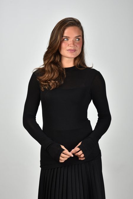 Sea Me Happy top Rowie Soft Touch black