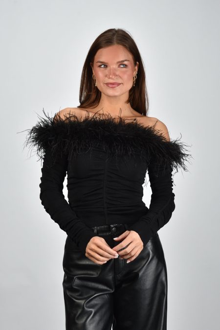 Self Portrait top RS26-011T-B black