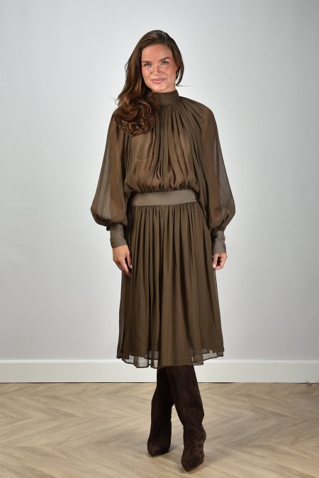 Semicouture jurk S5WU11-T03-2 pecan