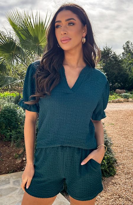 Smocked Top Sevilla Petrol 2.0