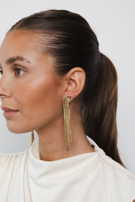 Souvenirs De Pomme oorbellen Cielo Long C189 gold