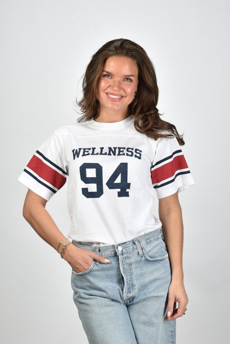 Sporty & Rich t-shirt Wellness 94 Rugby TO039606037WH41 white/ruby/dark navy