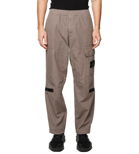 Loose Fit Cargo Trousers Beige - 36