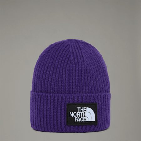 The North Face Tnf Logo Box-beanie Met Boord Peak Purple male