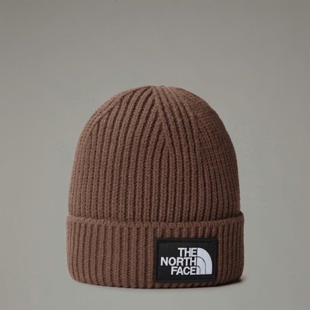 The North Face Tnf Logo Box-beanie Met Boord Smokey Brown male