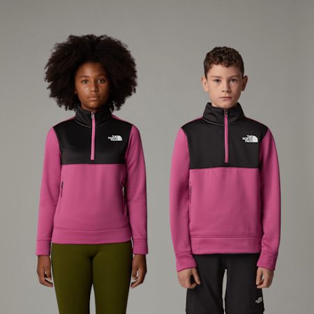 The North Face Sweatshirt Met Kwartrits Voor Tieners Red Violet-tnf Black male