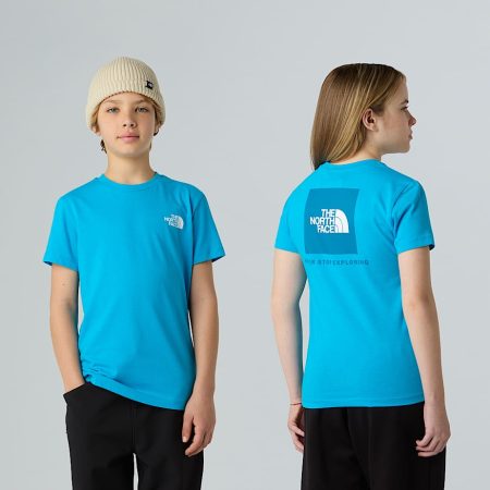 The North Face Box Nse-t-shirt Voor Tieners Meridian Blue-dusk Blue male