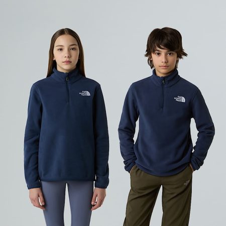 The North Face Glacier-fleece Met Kwartrits Voor Tieners Summit Navy male