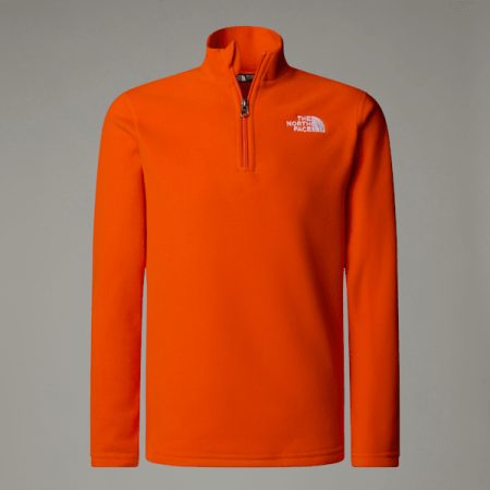 The North Face Glacier-fleece Met Kwartrits Voor Tieners Tnf Orange male