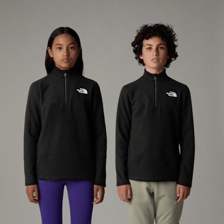 The North Face Glacier-fleece Met Kwartrits Voor Tieners Tnf Black male