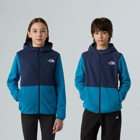 The North Face Glacier-fleece Met Volledige Rits Voor Tieners Dusk Blue-summit Navy male