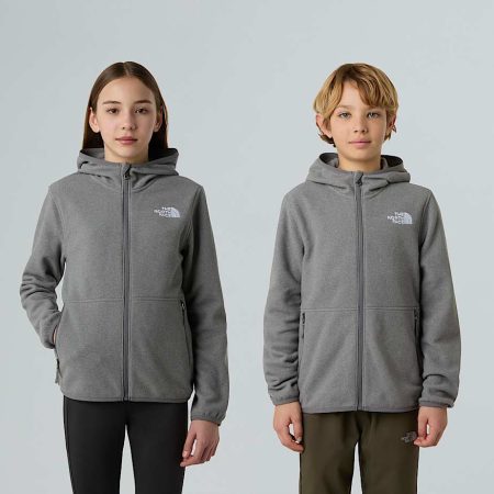 The North Face Glacier-fleece Met Volledige Rits Voor Tieners Tnf Mid Grey Heather male