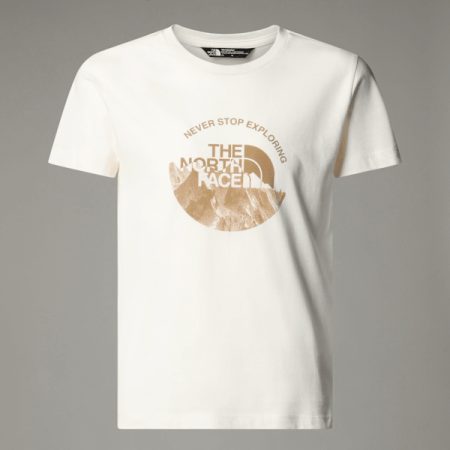 The North Face Graphic-t-shirt Voor Tieners Gardenia White-almond Butter male