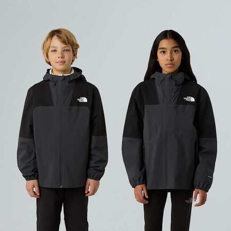 The North Face Inpakbare Hike-shelljas Voor Tieners Tnf Black-asphalt Grey male