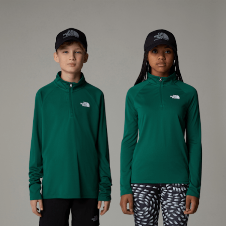 The North Face Never Stop-top Met Kwartrits En Lange Mouwen Voor Tieners Evergreen male