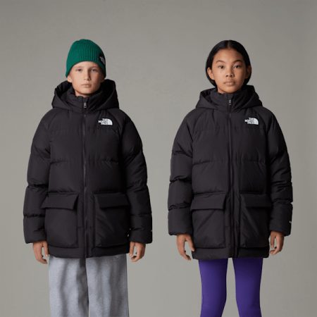 The North Face Korte North Down-parka Met Fleecevoering Voor Tieners Tnf Black male