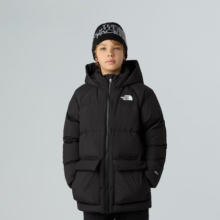 The North Face Korte North Down-parka Met Fleecevoering Voor Tieners Tnf Black male