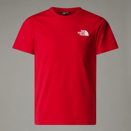 The North Face Simple Dome-t-shirt Voor Tieners Tnf Red male